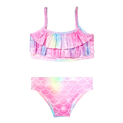 Girls Mermaid Swimsuit Mermaid Tail with Gauze Ariel Princess Swimsuit Children's Swimsuit