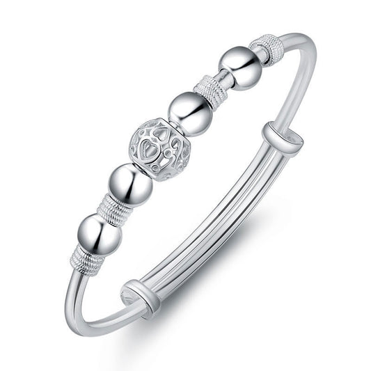 Jinrongxing Nine Fortune Bead Bracelet Copper Silver Plated Bracelet Women's Exquisite Ball Jewelry Cross-Border Live Broadcast
