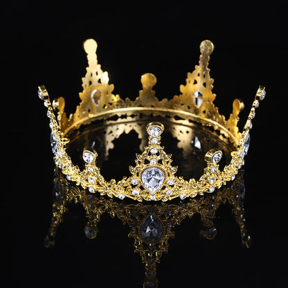 Bridal Tiara European Crown Atmospheric Round Photo Crown Jewelry Wedding Accessories Adult Ceremony Tiara Wholesale