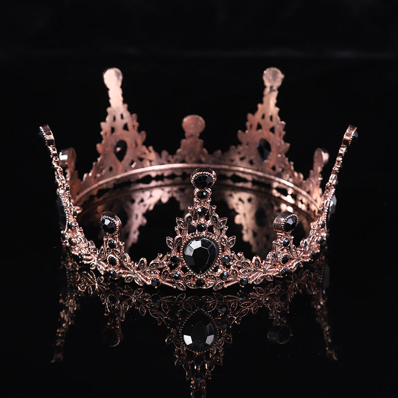 Bridal Tiara European Crown Atmospheric Round Photo Crown Jewelry Wedding Accessories Adult Ceremony Tiara Wholesale