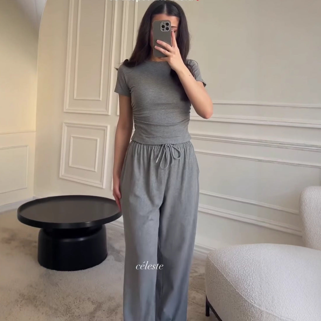 Women Cardigan Vest Wide Leg Pants 3 Piece Sets Top Long Coat Trousers Suit Office Lady Ensemble Spring Summer 2026 Outfits