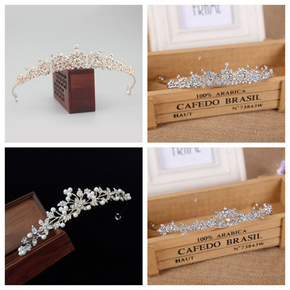 Bridal Diamond Crown Tiara Wedding Dress Wedding Dress Headband Rhinestone Jewelry Accessories