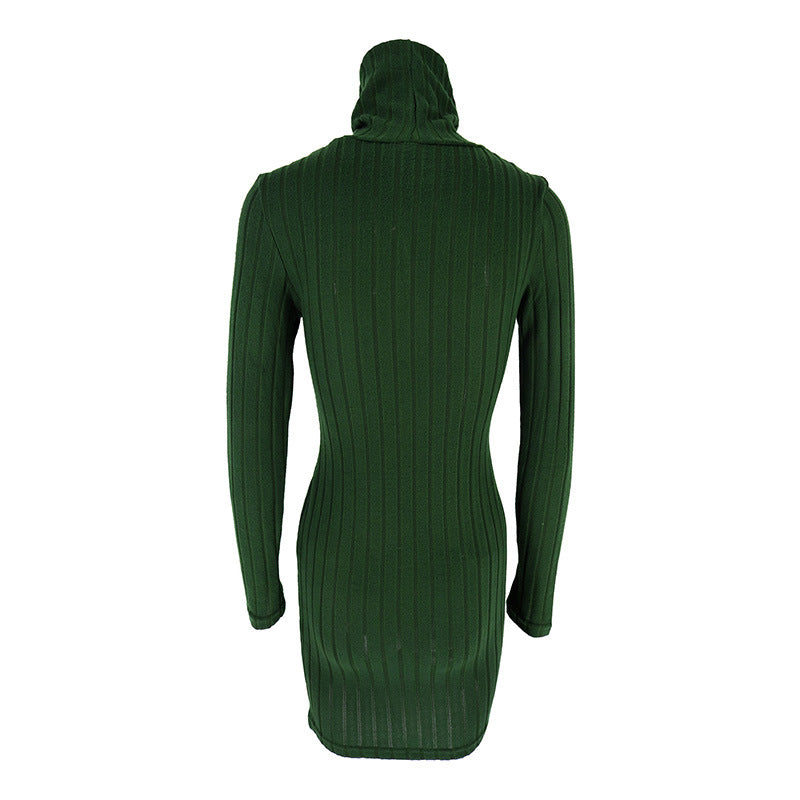 Ab480 Quality Model 2024 Spring Style Elegant Women's Polyester Long-Sleeve Round-Neck Bodycon Dress Wholesale from Manufacturer