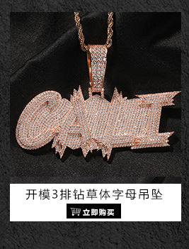 Europe and the United States cross-border jewelry hip-hop cross diamond pendant necklace retro niche Joker Net red necklace wholesale