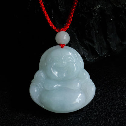 Jade Pendant with Natural Jadeite, Peaceful Buckle, Guanyin Jade Buddha, Burmese Jade Jewelry Factory Wholesale S2091518