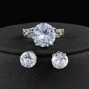Chinese Valentine's Day Jewelry Set Two-Piece Set Female Butterfly Element Ring Necklace Niche R4204-X5659