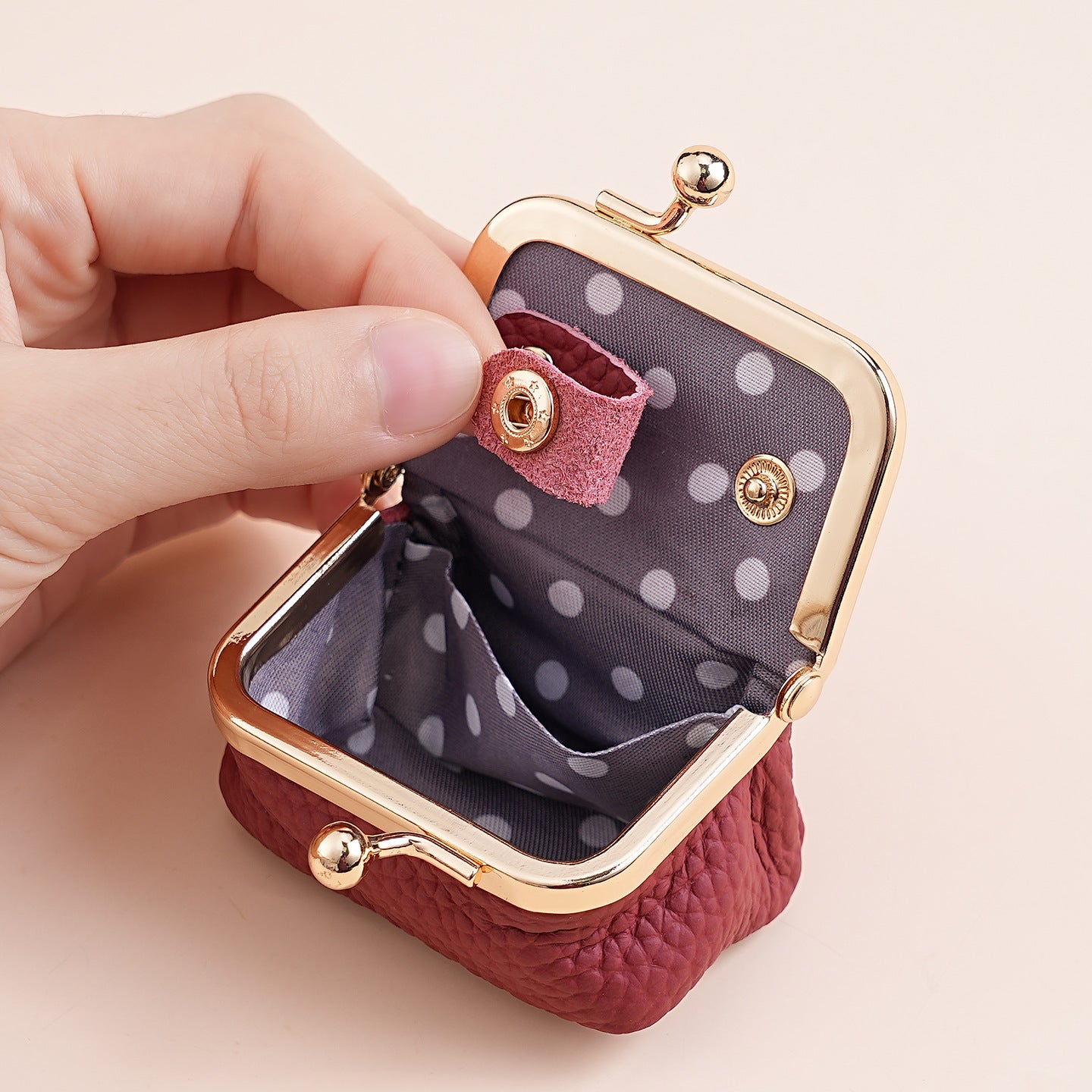 Genuine Leather Mini Necklace Jewelry Box Women's Earrings Gold Ring Gold Jewelry Cosmetics Bag Earphones Coin Purse