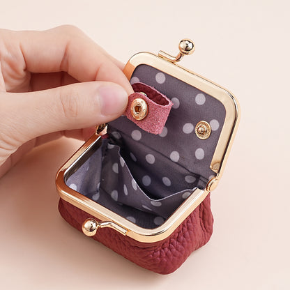 Genuine Leather Mini Necklace Jewelry Box Women's Earrings Gold Ring Gold Jewelry Cosmetics Bag Earphones Coin Purse