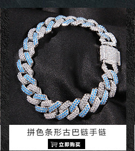 Hip-hop ancient cute European and American new sword of justice bracelet copper inlaid zircon full diamond trend Joker jewelry wholesale