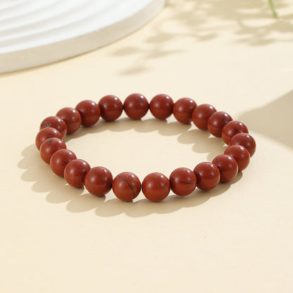 European and American Cross-Border Hot-Selling Popular Jewelry 8mm Natural Stone Bracelet Amethyst Tiger Eye Stone Agate Bracelet Jewelry