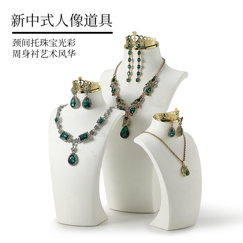 Necklace Display Stand, Mannequin Jewelry Stand, Neck Model, Necklace Holder, Counter Jewelry Display Props