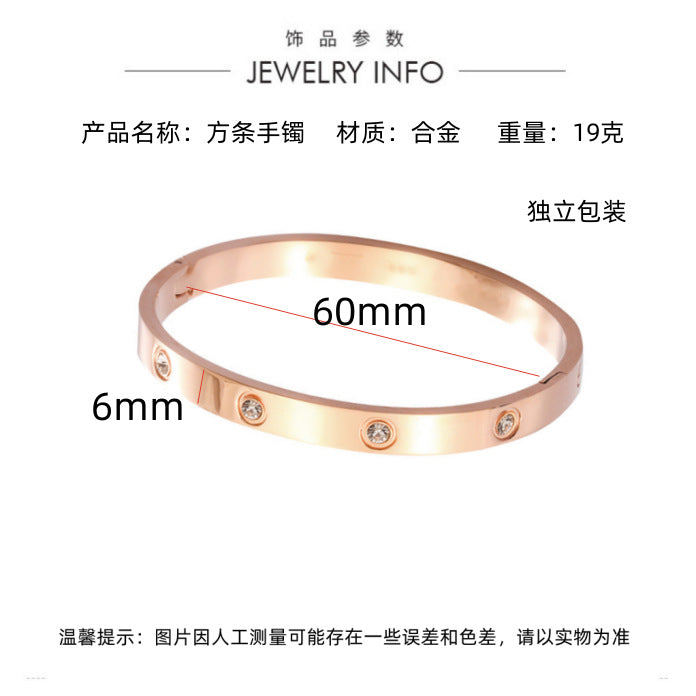 Cross-Border European and American Popular Card Bracelets for Women, Simple Fashion Jewelry Accessories, Novice Jewelry Wholesale