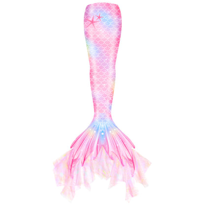 Girls Mermaid Swimsuit Mermaid Tail with Gauze Ariel Princess Swimsuit Children's Swimsuit