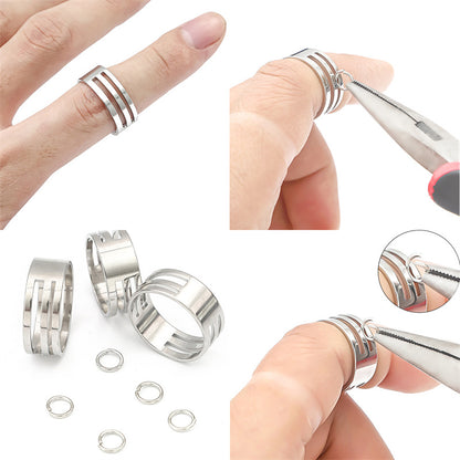 stainless steel ring auxiliary opening closed ring tool opener ring handmade diy material jewelry tool