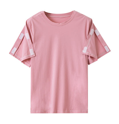 Summer patient care clothing easy to put on and take off hospital gown short sleeve cotton middle-aged and elderly medical clothing fracture clothing wholesale
