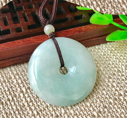 Jade Pendant with Natural Jadeite, Peaceful Buckle, Guanyin Jade Buddha, Burmese Jade Jewelry Factory Wholesale S2091518