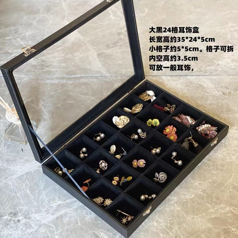 Ear Clip Ear Wire Jewelry Box Large Capacity Ring Necklace Bracelet Display Stand Ear Ring Ear Stud Earrings Storage Box
