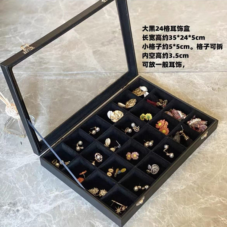 Ear Clip Ear Wire Jewelry Box Large Capacity Ring Necklace Bracelet Display Stand Ear Ring Ear Stud Earrings Storage Box