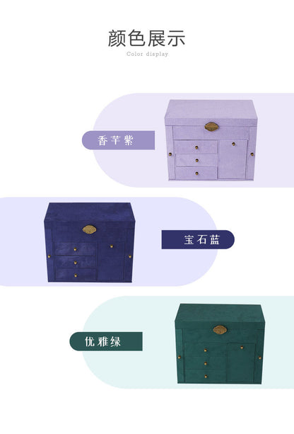 Storage Jewelry Box 2025 New High-End Multi-Layered High-End Necklace Ring Bracelet Large-Capacity Jewelry Box