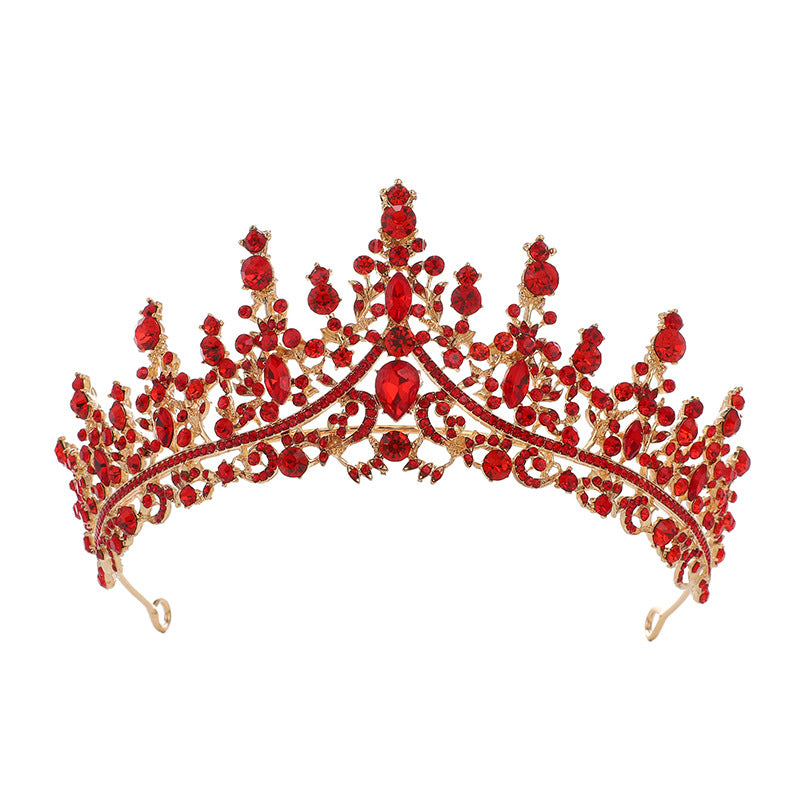 Cross Border Birthday Hair Accessories Party Headband Bridal Crown Headwear Alloy Rhinestone Headband Wedding Hot Crown Jewelry