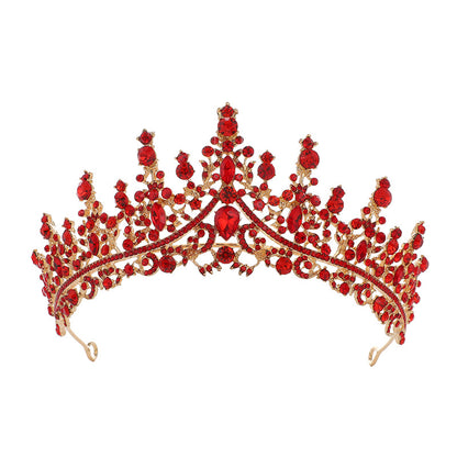 Cross Border Birthday Hair Accessories Party Headband Bridal Crown Headwear Alloy Rhinestone Headband Wedding Hot Crown Jewelry