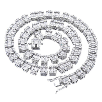 Popular Jewelry Rock Sugar Chain Children's European and American New Zircon Cuban Chain Hip Hop Jewelry Internet Celebrity Same Style Clothing Accessories