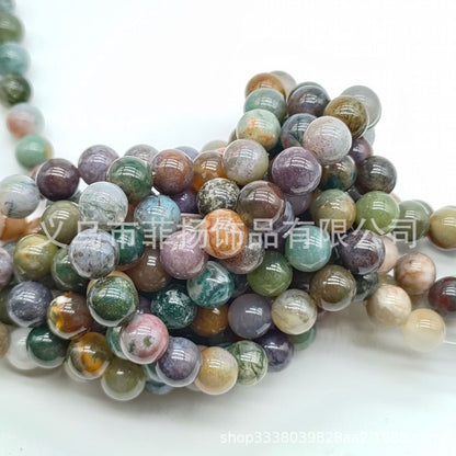 Feiyang Jewelry Miscellaneous Stone Round Beads Loose Beads diy Jewelry Accessories Beads Personalized Miscellaneous Stone Semi-finished Products Ready for Wholesale