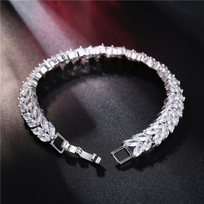 Jewelry Cross-border Explosive Bracelet Design Sense Niche Not Faded Female Willow Leaf Source s6924