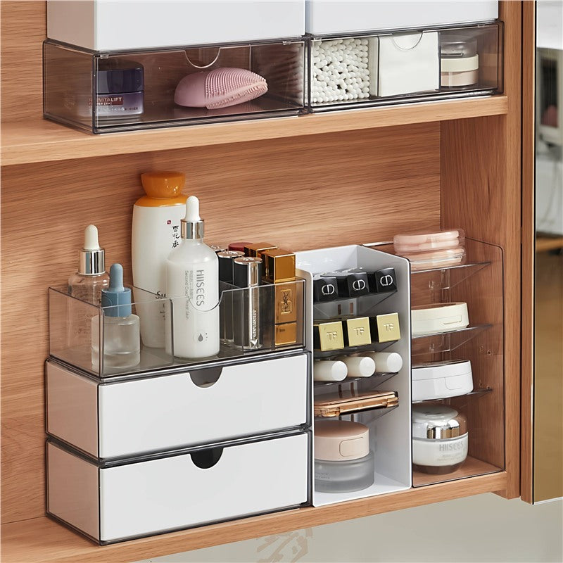 Mirror Cabinet Storage Box Desktop Cosmetics Lipstick Storage Rack Bathroom Bathroom Desktop Dressing Table Organization Box