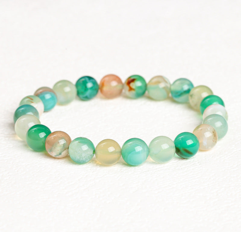 Jingdong Jewelry 3A Natural Cherry Blossom Agate Bracelet Fashion Sweet Wind Girl Single Circle Round Bead Bracelet Wholesale