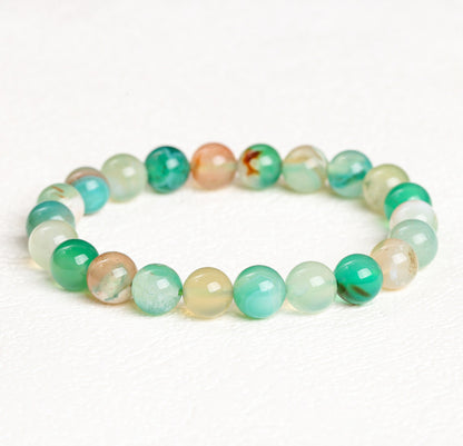 Jingdong Jewelry 3A Natural Cherry Blossom Agate Bracelet Fashion Sweet Wind Girl Single Circle Round Bead Bracelet Wholesale