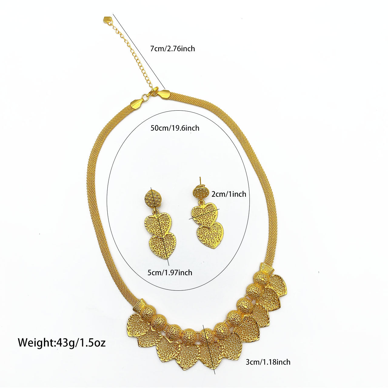 Imitation gold flower necklace earrings suit Dubai India Nigeria brass gold plated women wedding jewelry lot