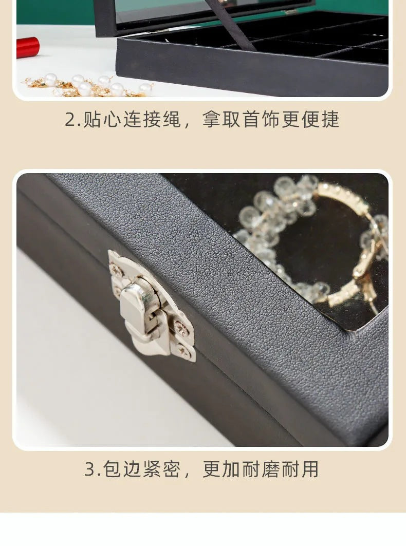 Ear Clip Ear Wire Jewelry Box Large Capacity Ring Necklace Bracelet Display Stand Ear Ring Ear Stud Earrings Storage Box