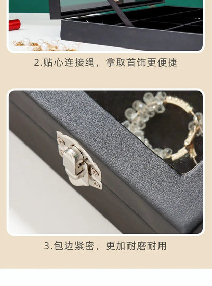 Ear Clip Ear Wire Jewelry Box Large Capacity Ring Necklace Bracelet Display Stand Ear Ring Ear Stud Earrings Storage Box