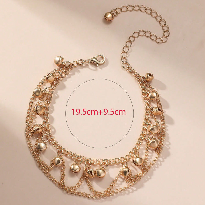 European and American New Cross-border Jewelry Distinctive Bell Beach Style Holiday Foot Chain Women's Fashion Accessories Jewelry Foot