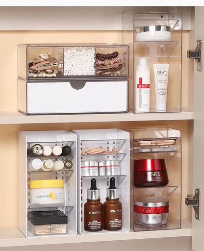 Mirror Cabinet Storage Box Desktop Cosmetics Lipstick Storage Rack Bathroom Bathroom Desktop Dressing Table Organization Box