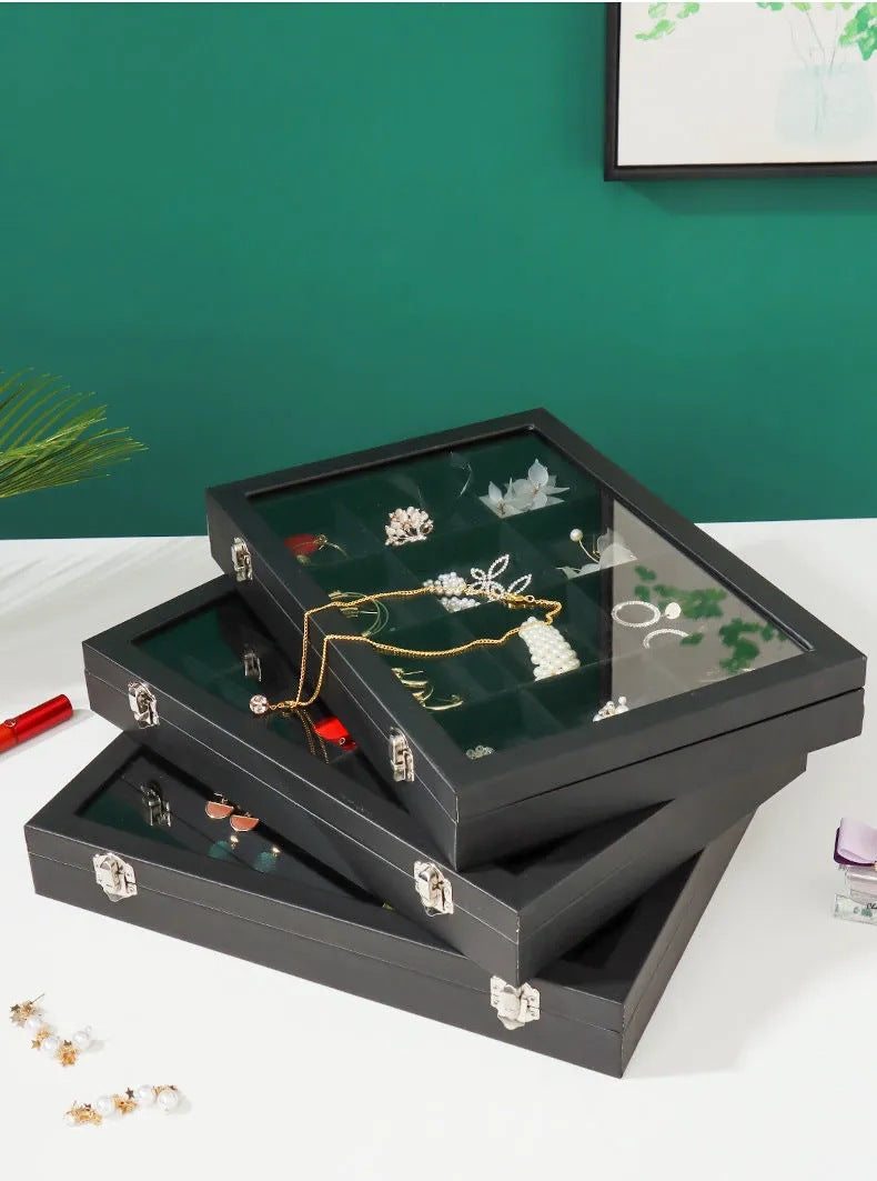 Ear Clip Ear Wire Jewelry Box Large Capacity Ring Necklace Bracelet Display Stand Ear Ring Ear Stud Earrings Storage Box