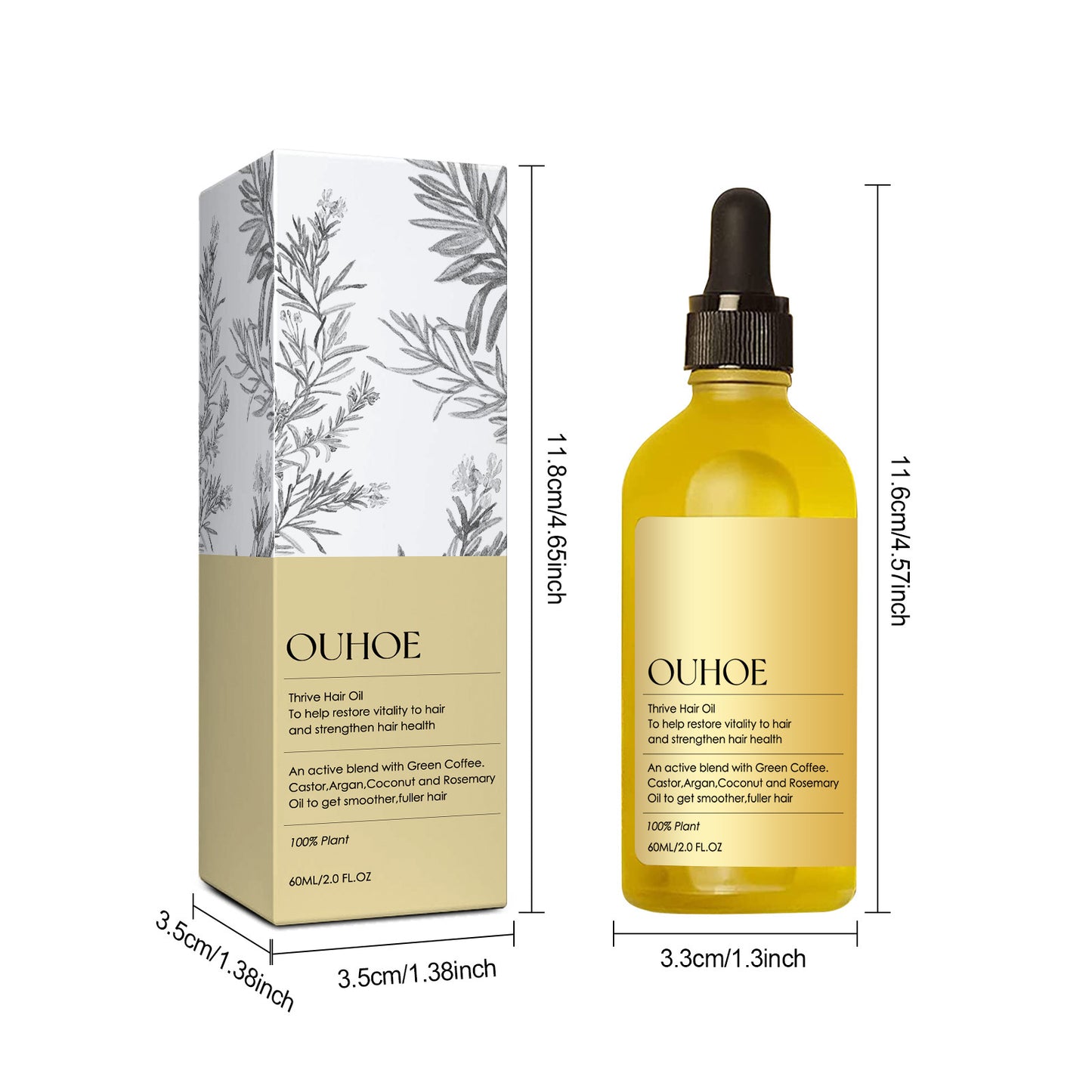 Natural Rosemary Oil Dense Repair Dry Damaged Hair Growth Anti Hair Loss Moisturize Smoothing Nourishing Hair Care Essential Oil