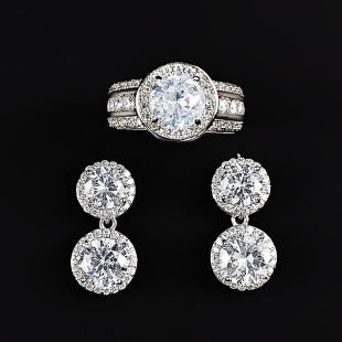 Chinese Valentine's Day Jewelry Set Two-Piece Set Female Butterfly Element Ring Necklace Niche R4204-X5659