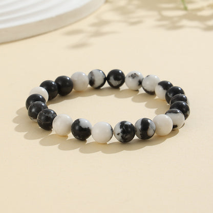 European and American Cross-Border Hot-Selling Popular Jewelry 8mm Natural Stone Bracelet Amethyst Tiger Eye Stone Agate Bracelet Jewelry