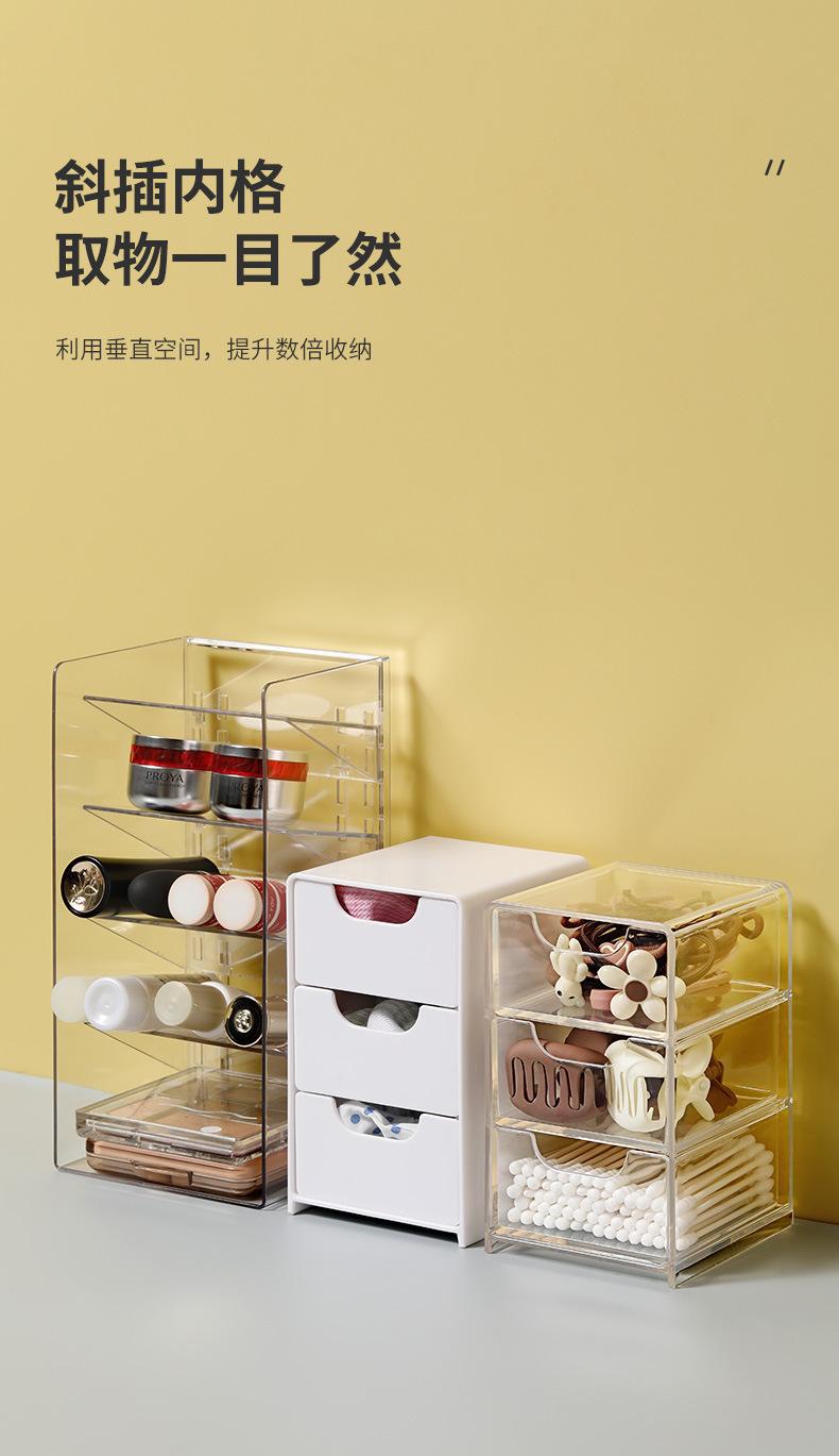 Mirror Cabinet Storage Box Desktop Cosmetics Lipstick Storage Rack Bathroom Bathroom Desktop Dressing Table Organization Box