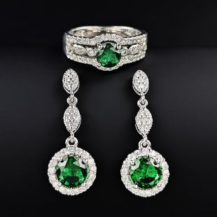 Chinese Valentine's Day Jewelry Set Two-Piece Set Female Butterfly Element Ring Necklace Niche R4204-X5659