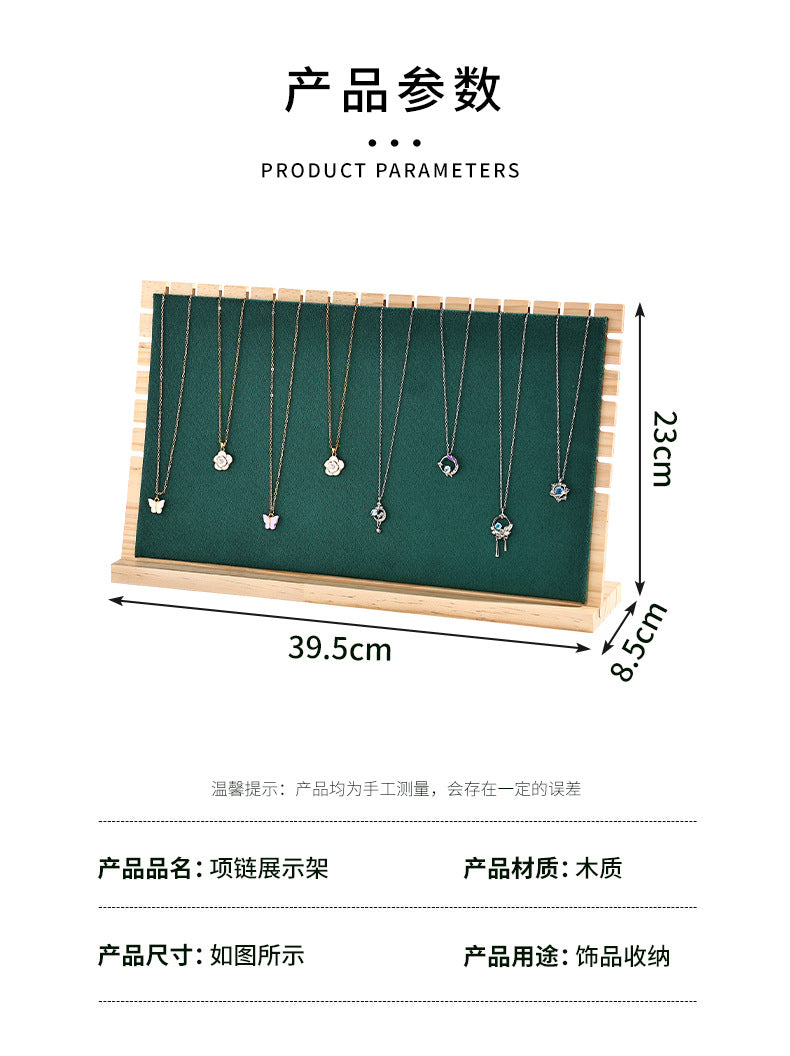 Solid Wood Jewelry Display Stand, Detachable Jewelry Pendant Storage Board, Large Capacity Display Rack for Stalls, Jewelry Store Live Streaming