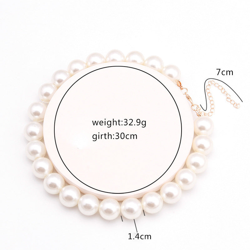 Sweet personality simple natural Joker imitation pearl necklace pearl necklace ladies necklace jewelry wholesale supply
