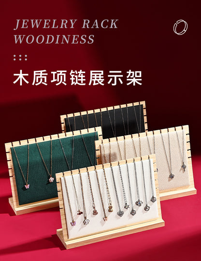 Solid Wood Jewelry Display Stand, Detachable Jewelry Pendant Storage Board, Large Capacity Display Rack for Stalls, Jewelry Store Live Streaming