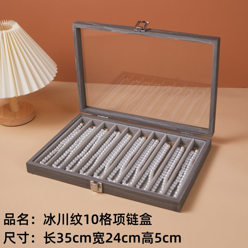 Dustproof Large Capacity Necklace Storage Box Snake Bone Chain Jewelry Box Bracelet Bracelet Jewelry Jewelry Display Box Necklace Box