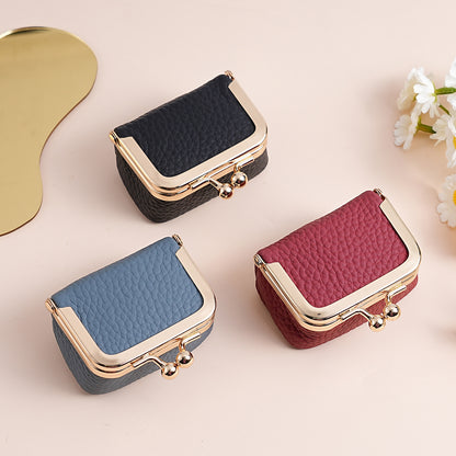 Genuine Leather Mini Necklace Jewelry Box Women's Earrings Gold Ring Gold Jewelry Cosmetics Bag Earphones Coin Purse