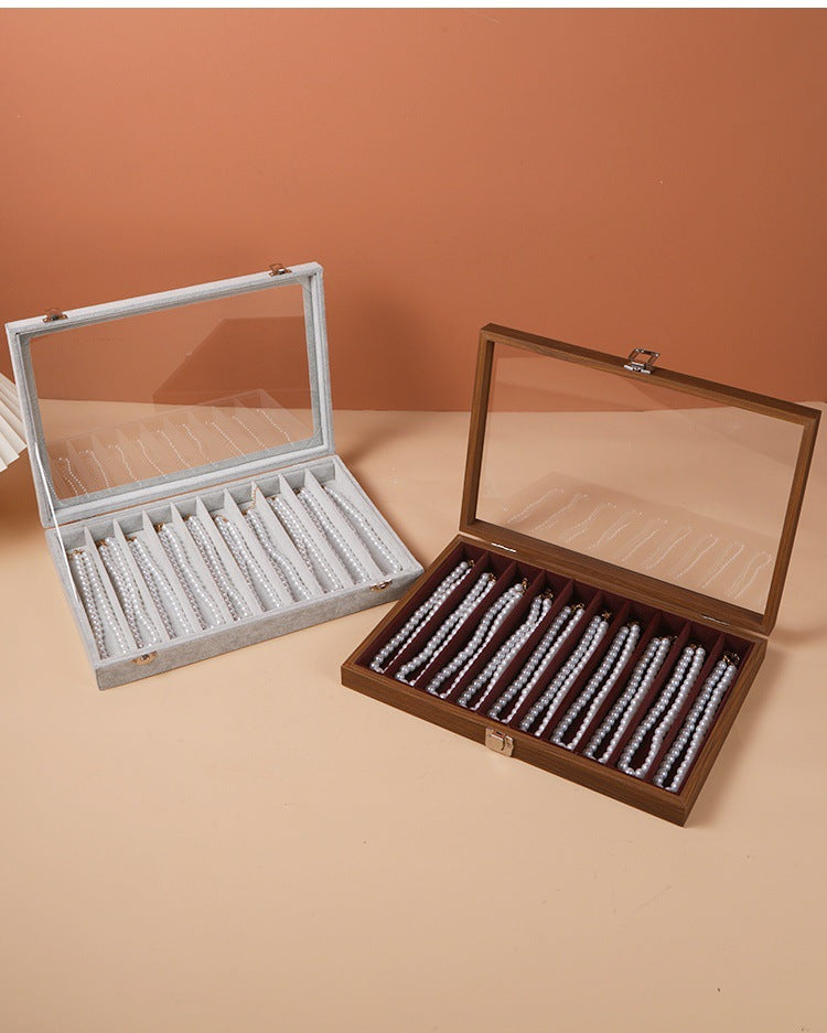 Dustproof Large Capacity Necklace Storage Box Snake Bone Chain Jewelry Box Bracelet Bracelet Jewelry Jewelry Display Box Necklace Box