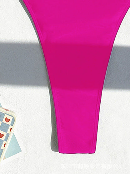 2024 new hot-selling backless one-piece swimsuit sexy slim swimsuit women's bikini foreign trade European and American beach wear