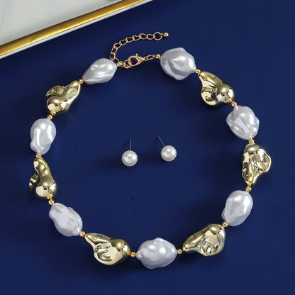 Cross-Border New Style Personalized Irregular Silver Necklace Temperament Style Versatile Temperament Necklace Jewelry Manufacturer Wholesale